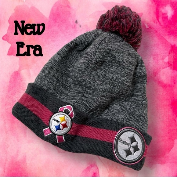 Pittsburgh Steelers New Era Sideline Breast Cancer Awareness (BCA) Knit Hat - Picture 1 of 7